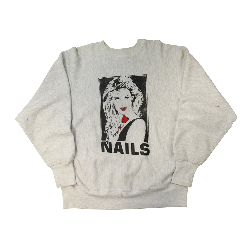 Vintage 80s Nails Graphic Sweatshirt Size L